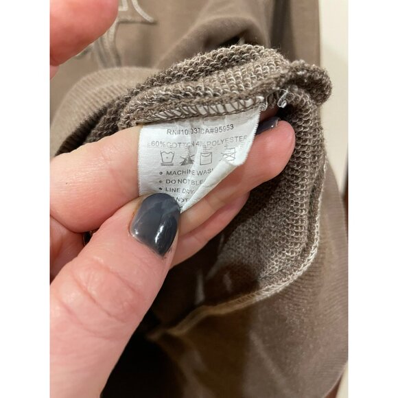 Ariat Hand-Crafted Mercantile Cowboy Graphic Brown Zip-Up Hoodie M Cotton/Polyes - Picture 4 of 6